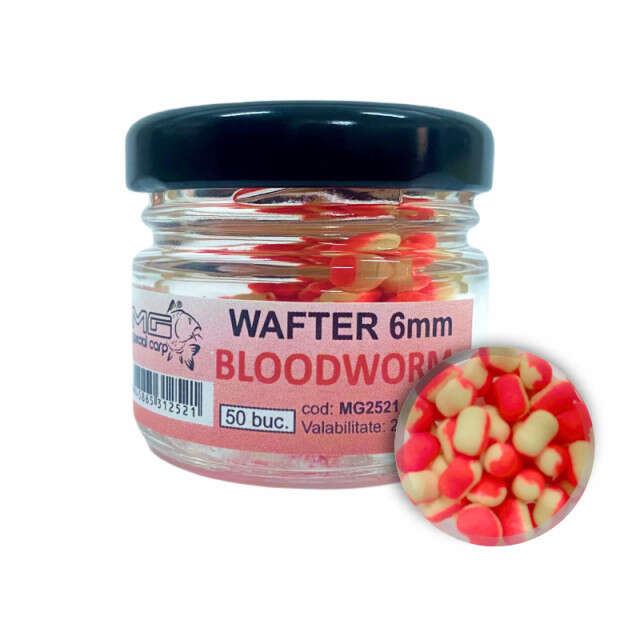 Wafters Pop-Up Dumbell feeder MG Carp, 6mm (Aroma: Bloodworm)