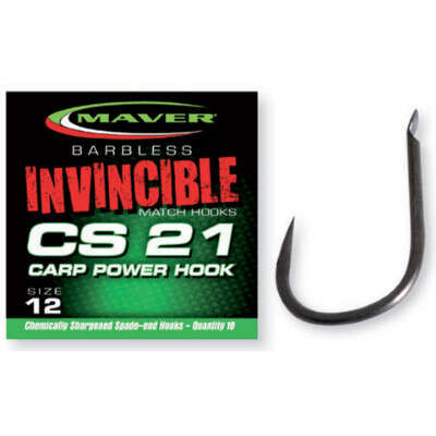 Carlige Maver Invincible CS21 Carp Power, 10bc (Marime Carlige: Nr. 14)