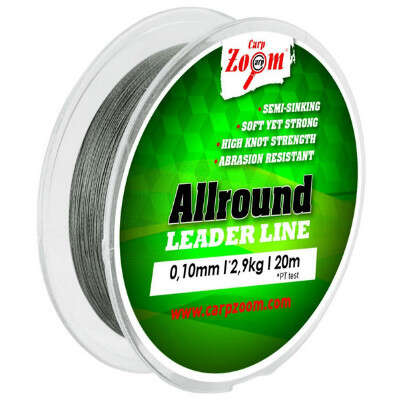 Fir textil Carp Zoom AllRound Leader, Grey, 20 m (Diametru fir: 0.14 mm)
