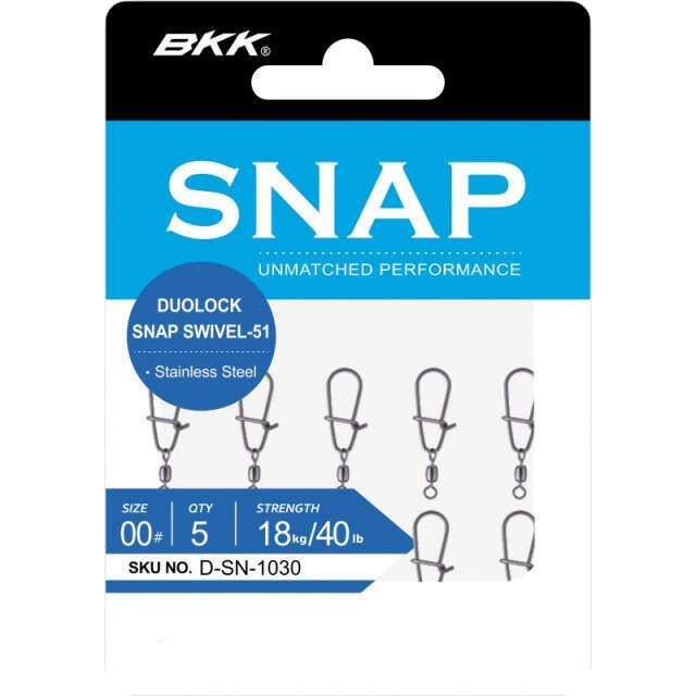 Agrafa cu vartej BKK Duolock Snap 51-SS, 5 buc (Marime Agrafe: 0)