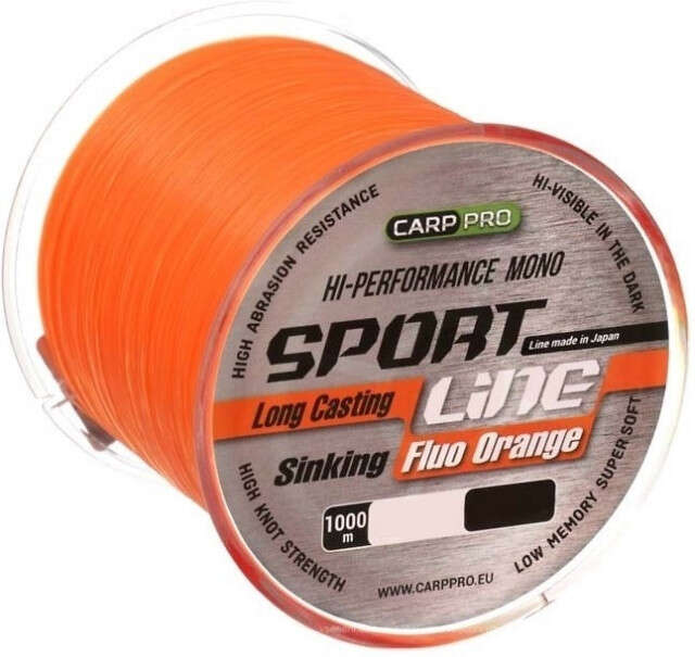 Fir Carp Pro Sport Line, Fluo Orange, 1000m (Diametru fir: 0.33 mm)