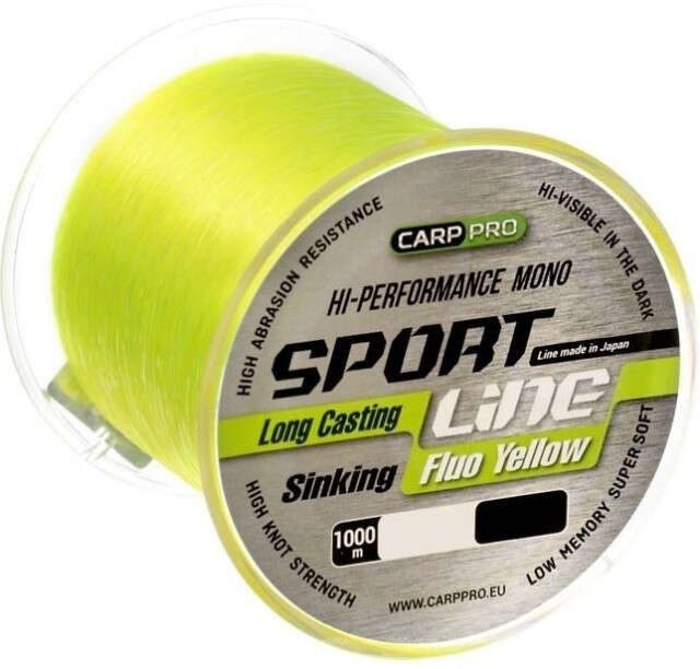 Fir Carp Pro Sport Line, galben-fluo, 1000m (Diametru fir: 0.26 mm)