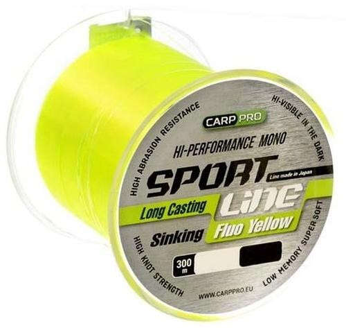 Fir Carp Pro Sport Line, galben-fluo, 300m (Diametru fir: 0.23 mm)