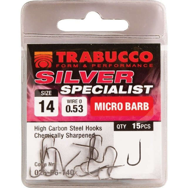 Carlige Silver Specialist 15 buc/ plic Trabucco (Marime Carlige: Nr. 10)