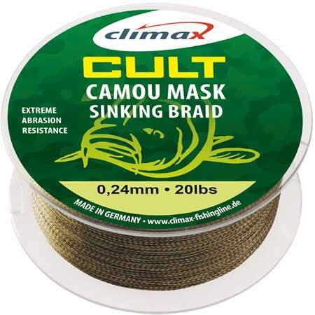 Fir textil Climax Cult Camou Mask Sinking Braid, 1200m (Diametru fir: 0.30 mm)